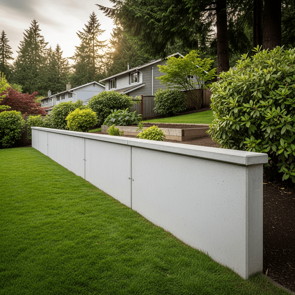 Engineered poured concrete retaining wall requiring a building permit in BC
